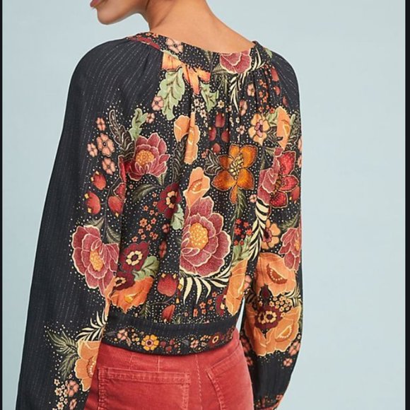 Anthropologie Farm Rio Whitney Blouse S - Picture 2 of 8